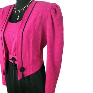 1980s Dress and Cropped Jacket Set